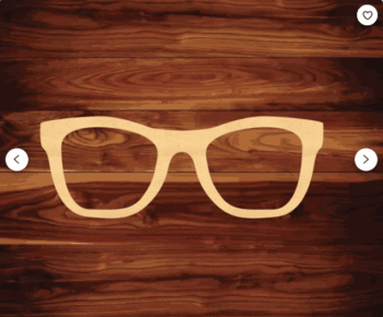 Unfinished wooden sunglasses cutout craft blank, ready for laser engraving, painting, or personalized decor projects