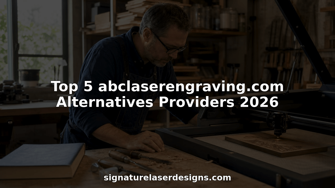 Man operating laser engraving machine in workshop