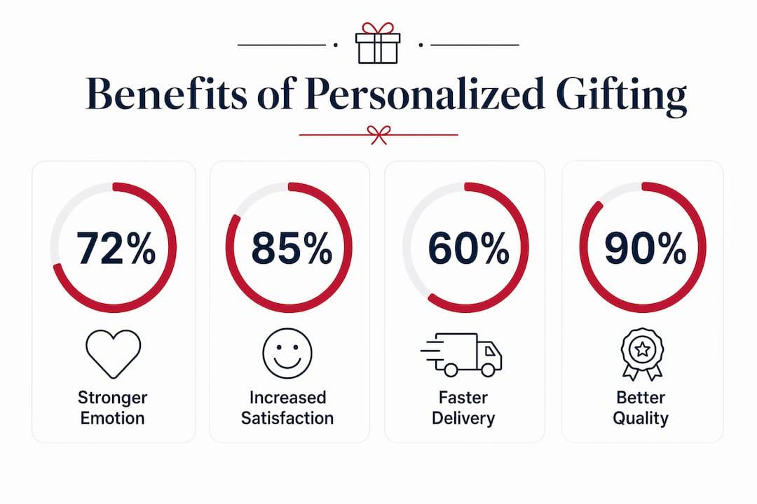Infographic highlighting benefits of personalized gifting