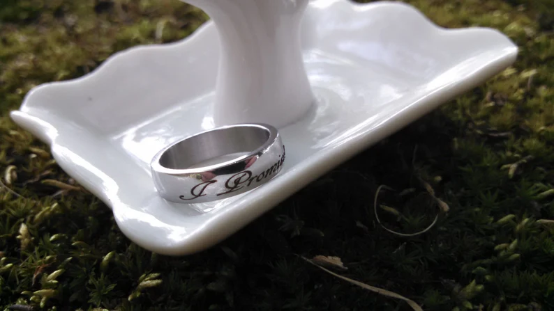 stainless steel promise ring