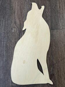Howling Wolf Wood Cutout - 1/4 Inch Plywood