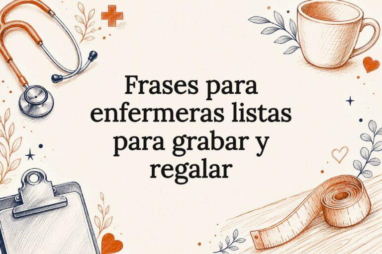 Tarjeta con ilustraciones de material de enfermería