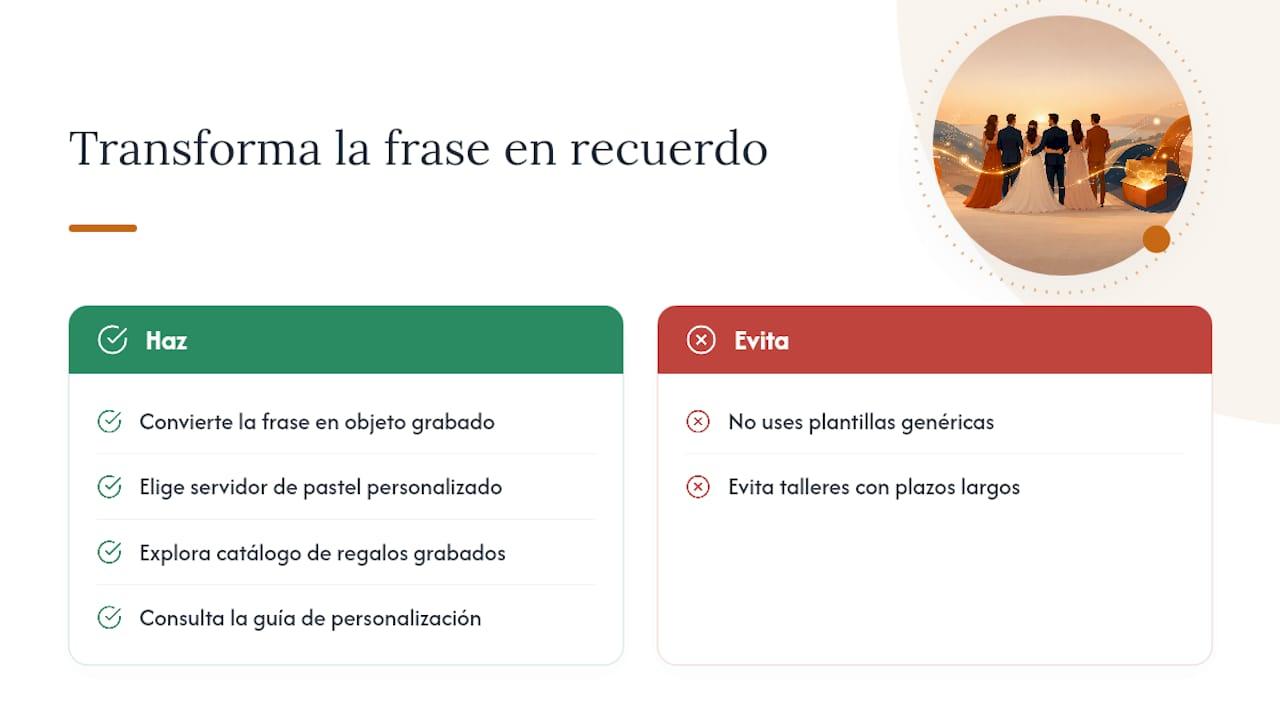 Convierte tu frase en un recuerdo que se queda — overview diagram