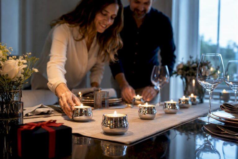 Mesa ambientada para celebrar diez años