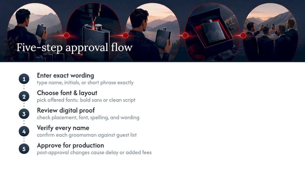 Five-step personalized flask proof workflow