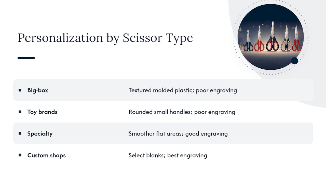 How Popular Scissors Brands Compare on Personalization — overview diagram