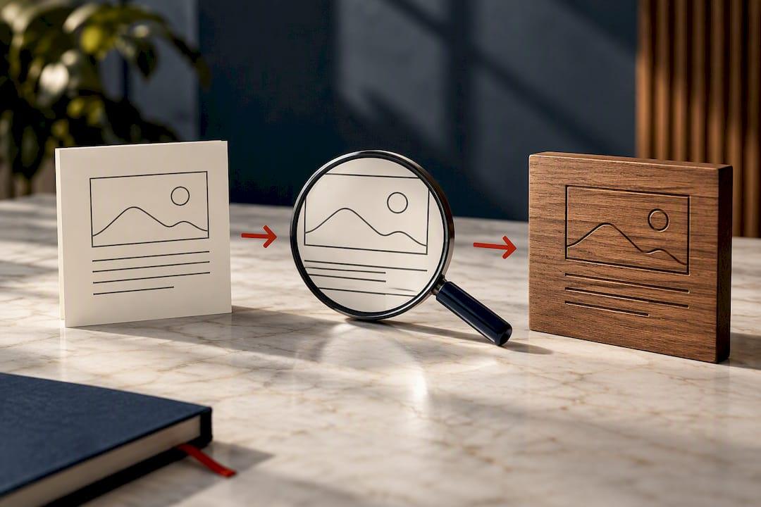 Proof approval stages before gift engraving