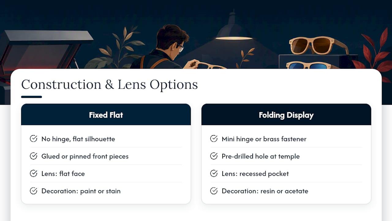 Comparison of decorative blank and lens options