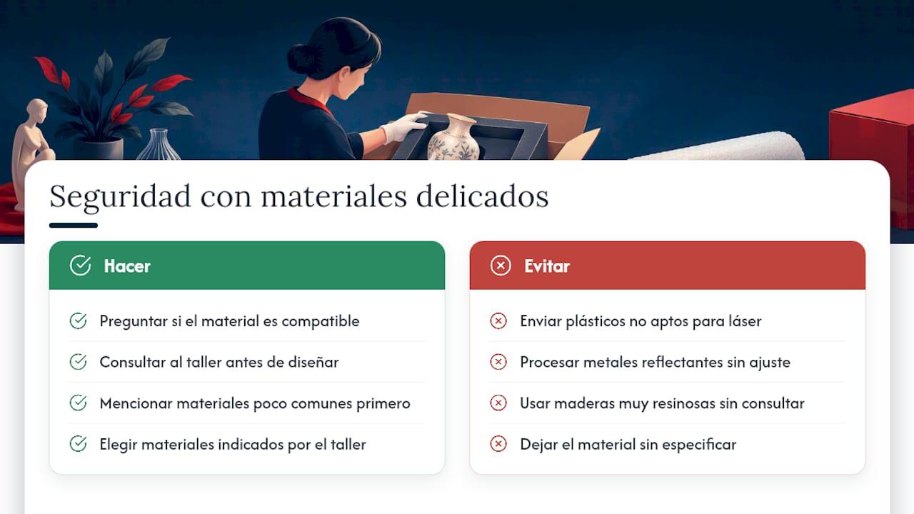 Normas de seguridad al trabajar con materiales delicados — overview diagram