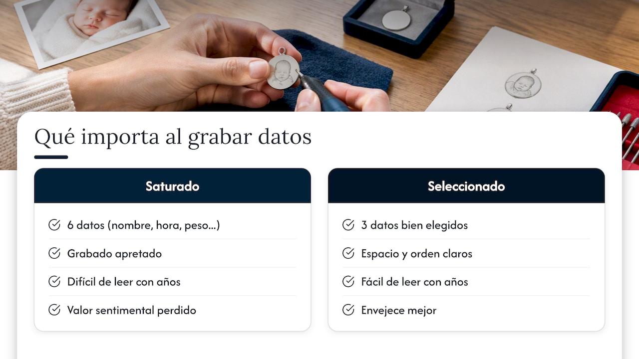 Seis datos de nacimiento y claridad del grabado