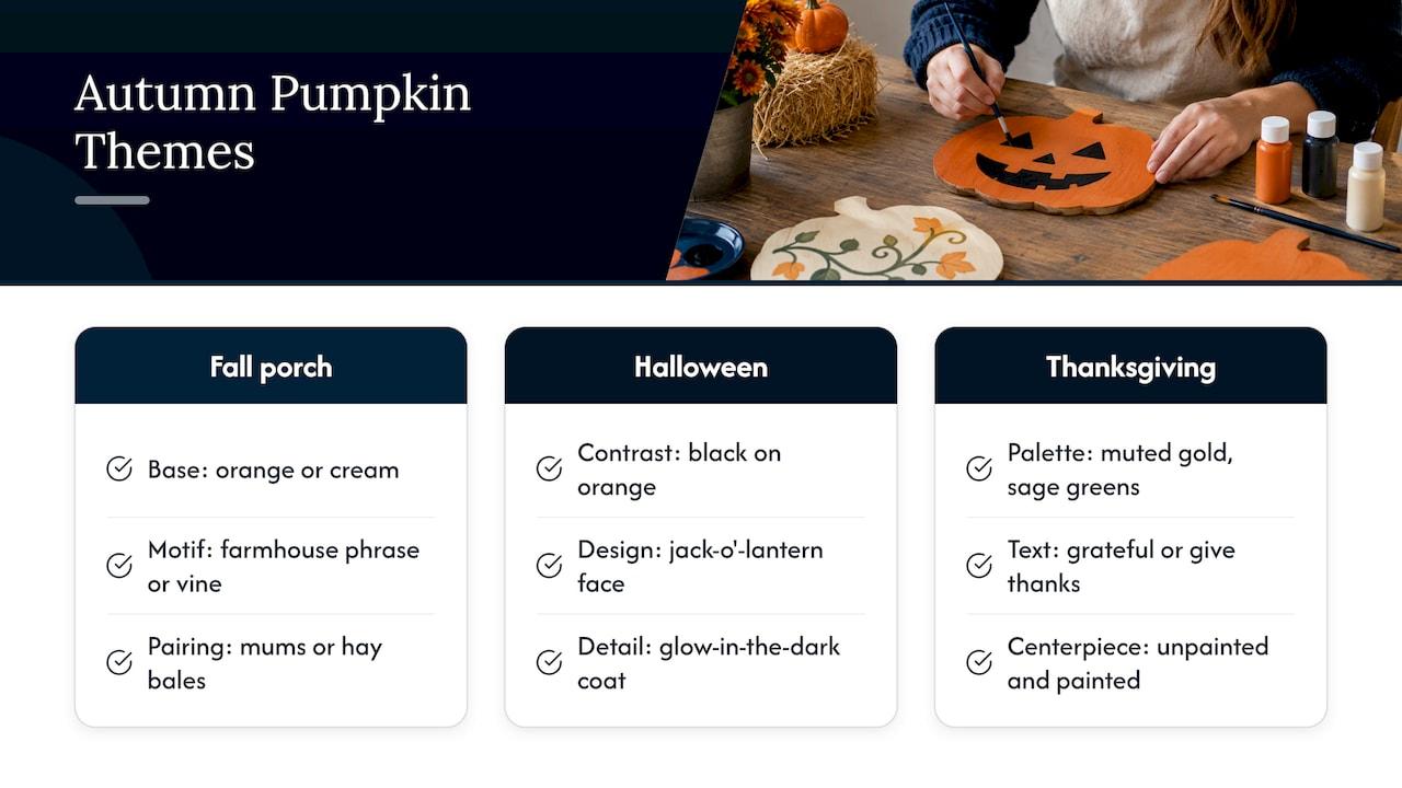 Design ideas for fall, Halloween, and Thanksgiving projects — overview diagram