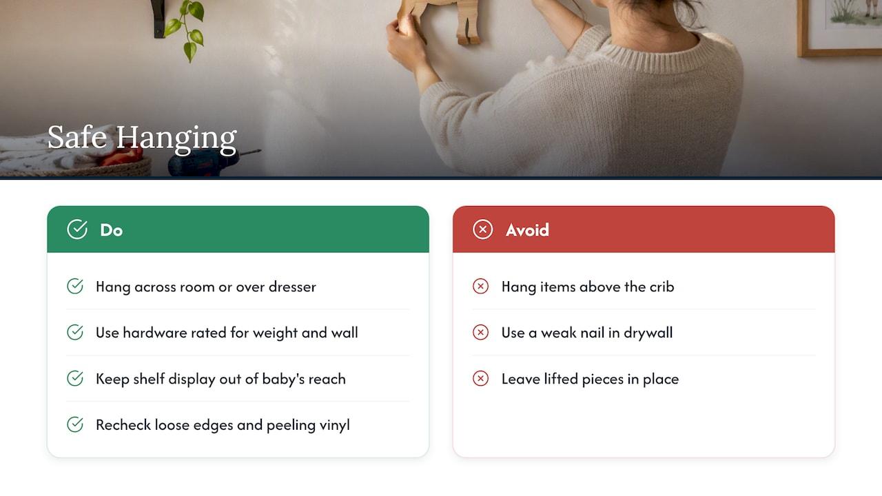Step 6: Hang it safely — overview diagram
