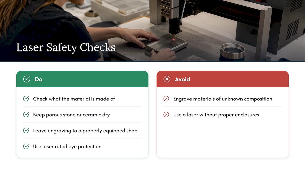 Materials and safety: what a good shop checks — overview diagram