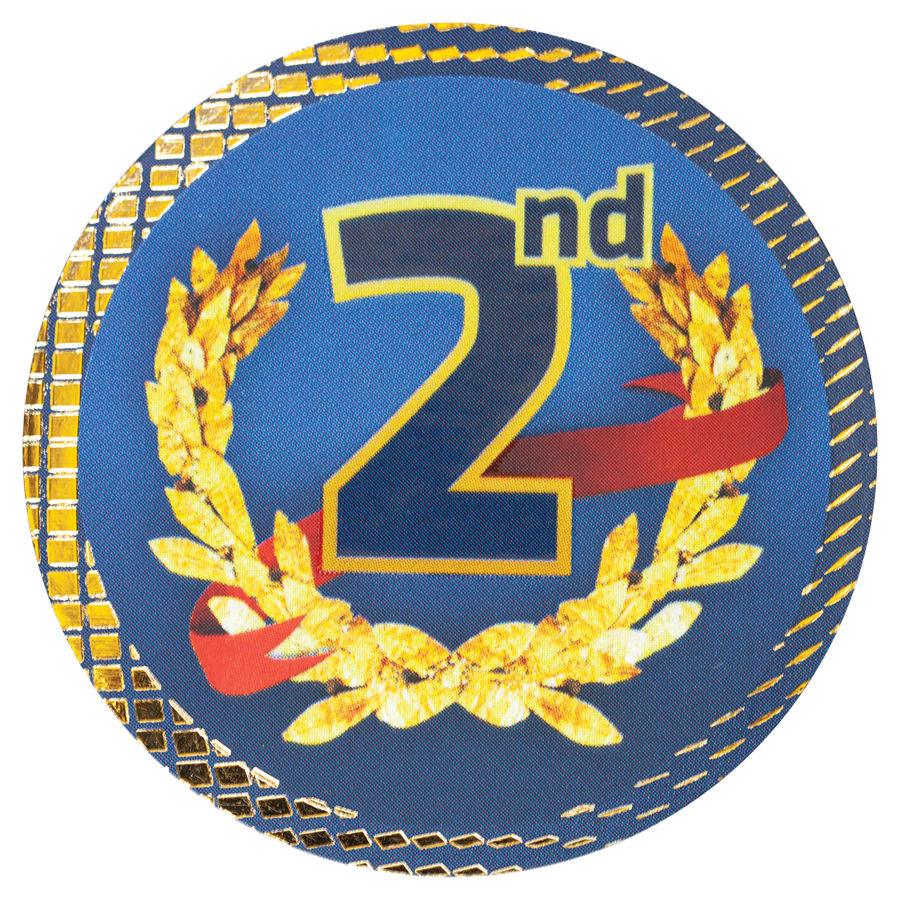 2" Dazzle Trophy Inserts, Sport and Activity (Packs) - 2" 2nd Place Dazzle Insert