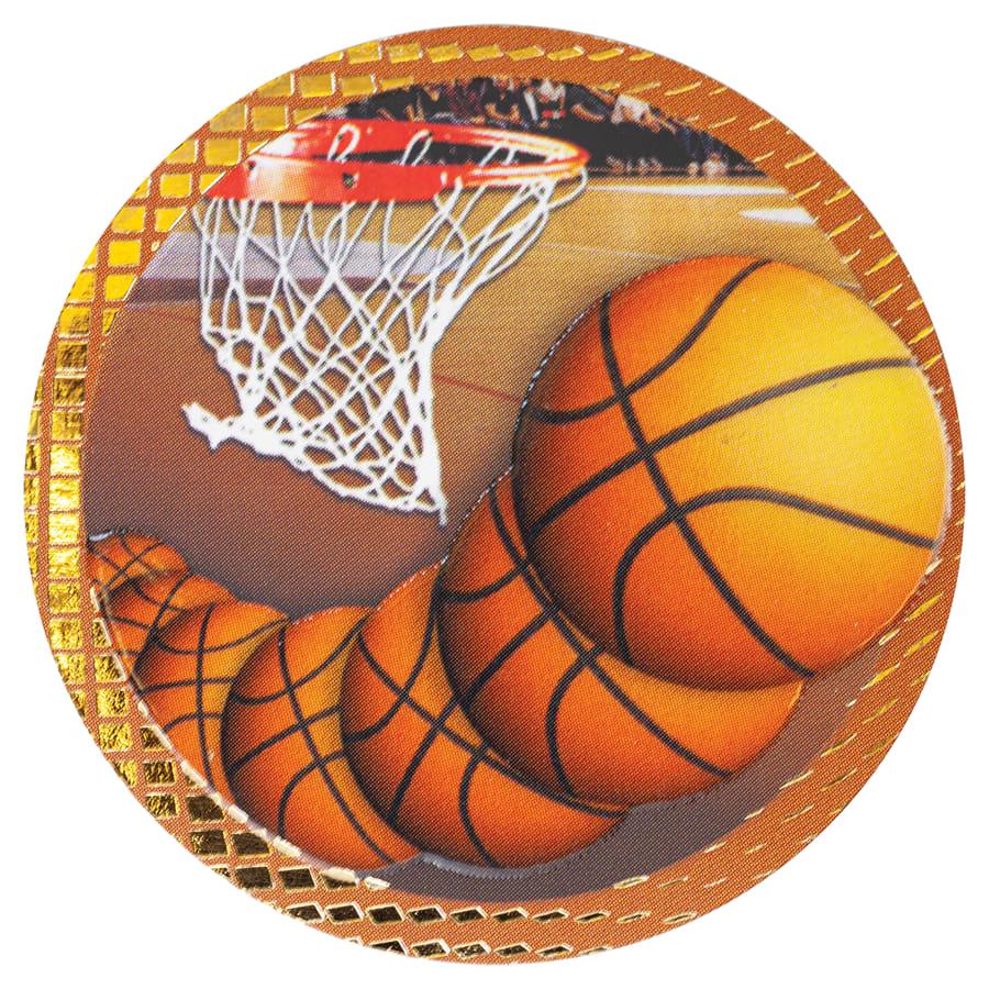 2" Dazzle Trophy Inserts, Sport and Activity (Packs) - 2" Basketball Dazzle Insert