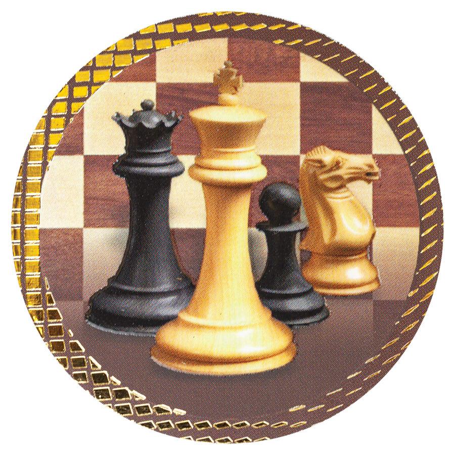 2" Dazzle Trophy Inserts, Sport and Activity (Packs) - 2" Chess Dazzle Insert