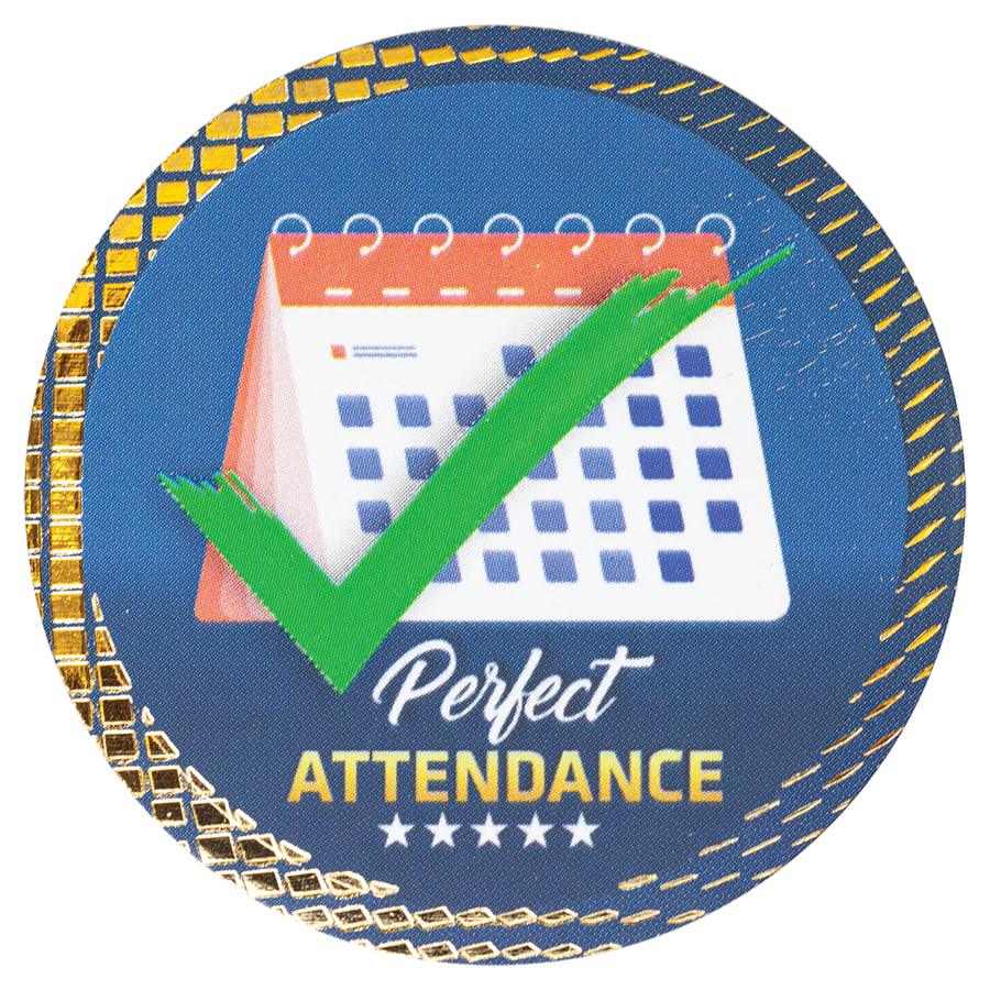 2" Dazzle Trophy Inserts, Sport and Activity (Packs) - 2" Perfect Attendance Dazzle Insert