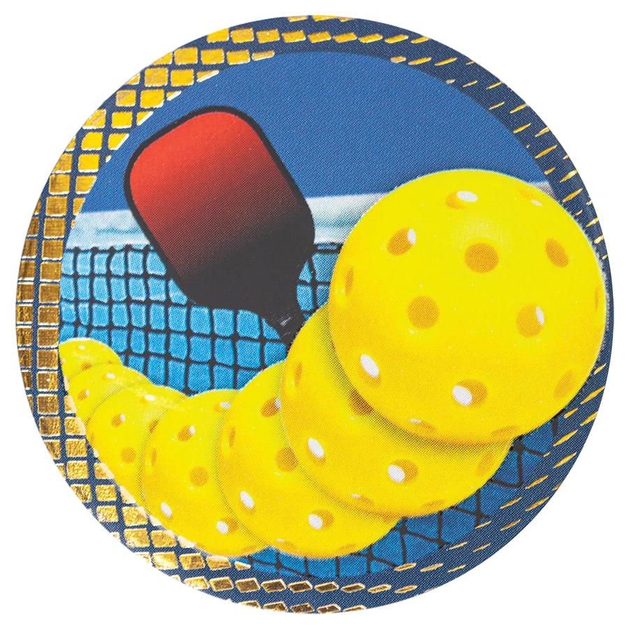 2" Dazzle Trophy Inserts, Sport and Activity (Packs) - 2" Pickleball Dazzle Insert