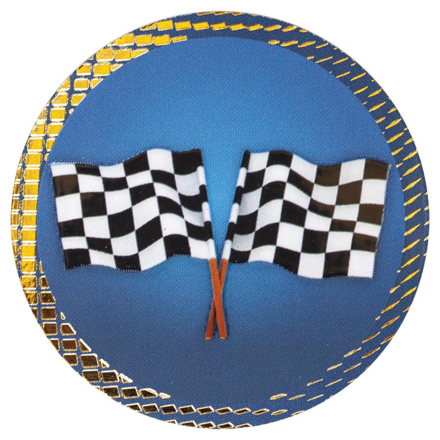 2" Dazzle Trophy Inserts, Sport and Activity (Packs) - 2" Racing Dazzle Insert