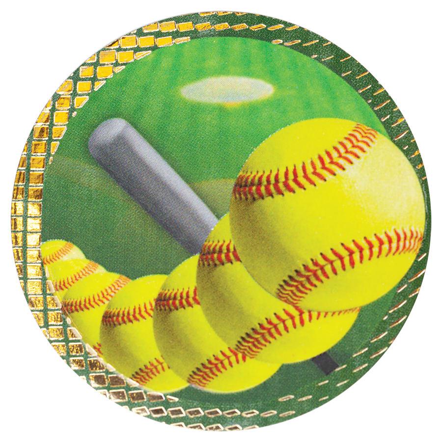 2" Dazzle Trophy Inserts, Sport and Activity (Packs) - 2" Softball Dazzle Insert