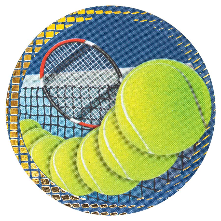 2" Dazzle Trophy Inserts, Sport and Activity (Packs) - 2" Tennis Dazzle Insert