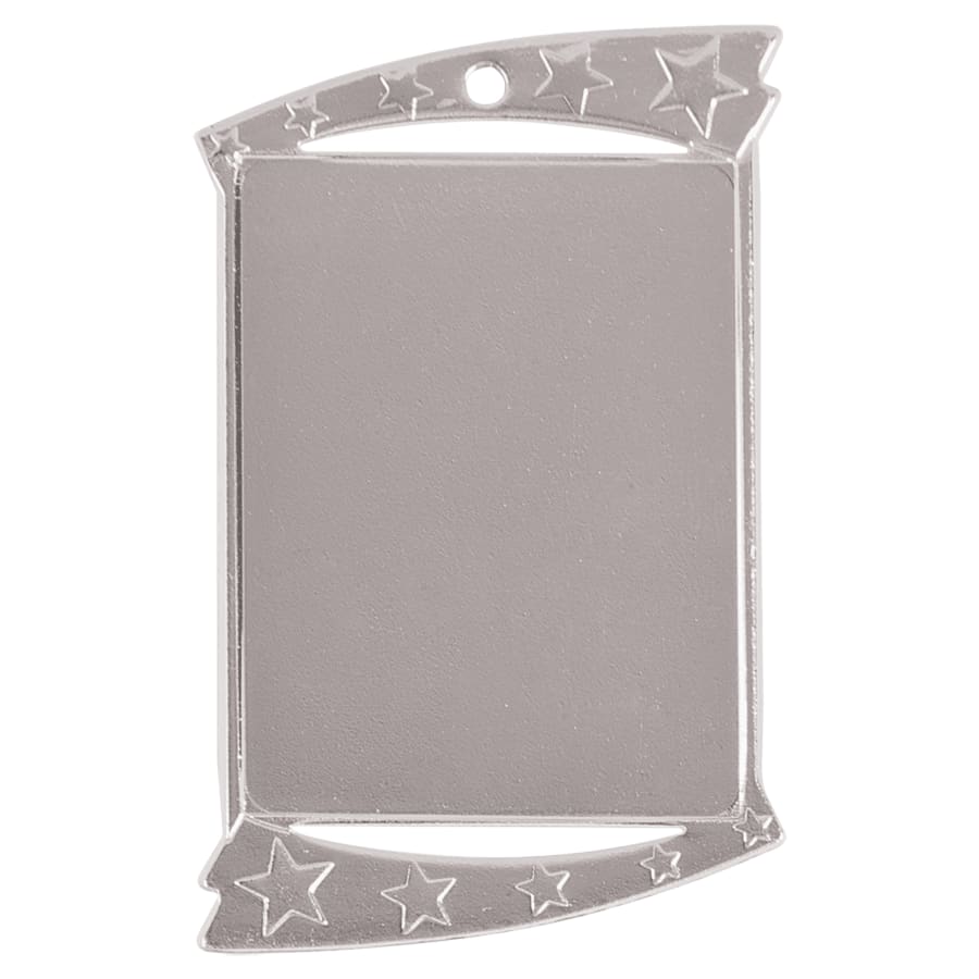 2" Mylar, Epoxy Dome and Activity Trophy Inserts, Coins and Insert Medals (Packs) - 1 3/4" x 2 3/4" Bright Silver Rectangular Insert Holder Medal