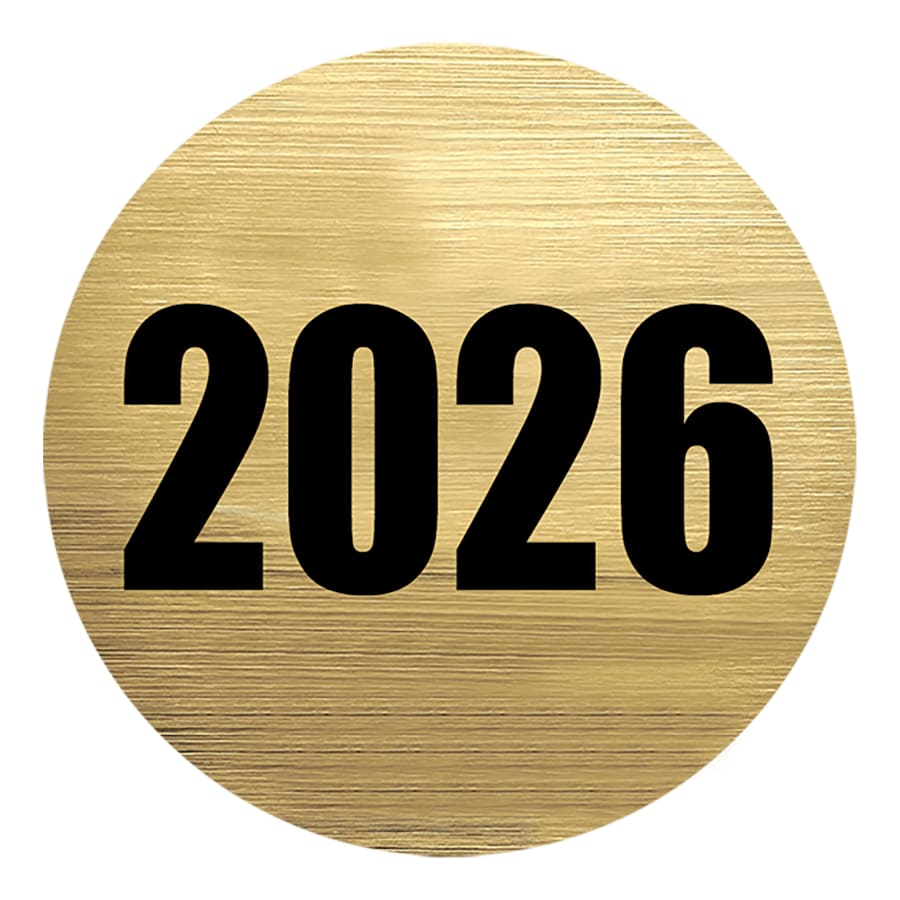 2" Mylar, Epoxy Dome and Activity Trophy Inserts, Coins and Insert Medals (Packs) - 2" 2026 Mylar Activity Insert
