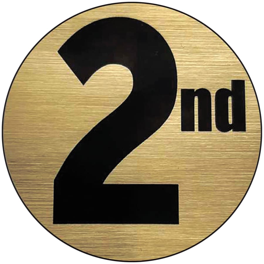 2" Mylar, Epoxy Dome and Activity Trophy Inserts, Coins and Insert Medals (Packs) - 2" 2nd Place Activity Insert