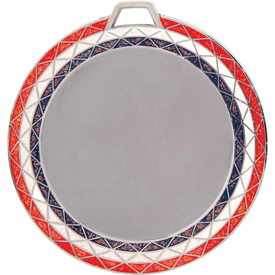 2" Mylar, Epoxy Dome and Activity Trophy Inserts, Coins and Insert Medals (Packs) - 2 3/4" Red/White/Blue Bling 2" Insert Holder Medal