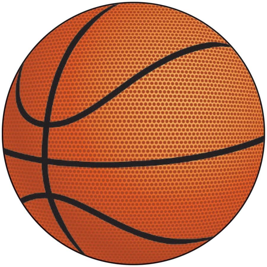 2" Mylar, Epoxy Dome and Activity Trophy Inserts, Coins and Insert Medals (Packs) - 2" Basketball Sport Ball Insert