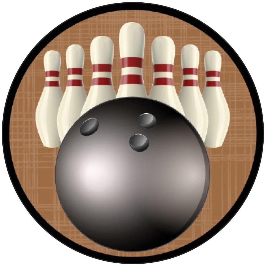2" Mylar, Epoxy Dome and Activity Trophy Inserts, Coins and Insert Medals (Packs) - 2" Bowling Sport Activity Insert