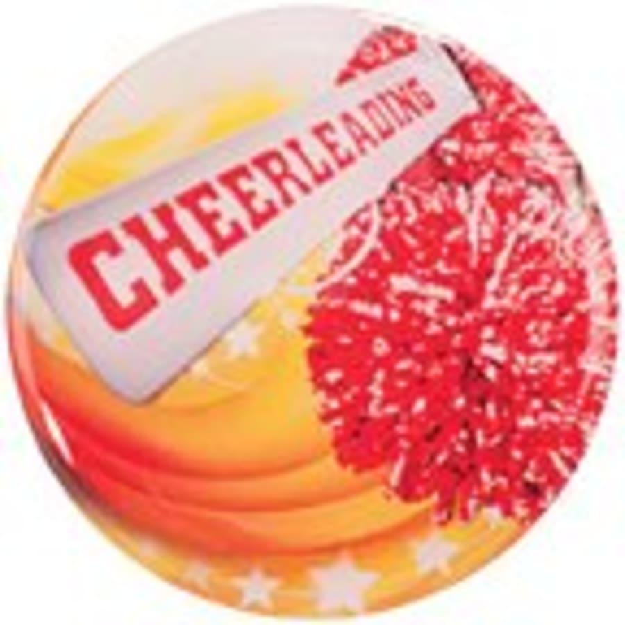 2" Mylar, Epoxy Dome and Activity Trophy Inserts, Coins and Insert Medals (Packs) - 2" Cheerleading Epoxy Dome Mylar Insert