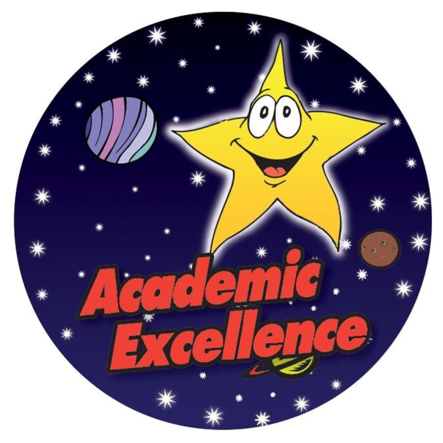 2" Mylar, Epoxy Dome and Activity Trophy Inserts, Coins and Insert Medals (Packs) - 2" Full Color Academic Excellence Mylar Insert
