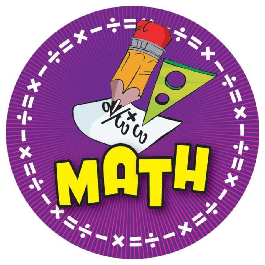 2" Mylar, Epoxy Dome and Activity Trophy Inserts, Coins and Insert Medals (Packs) - 2" Full Color Math Mylar Insert
