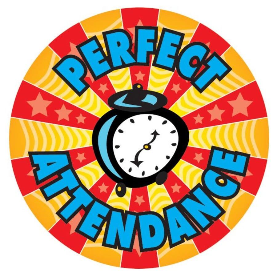 2" Mylar, Epoxy Dome and Activity Trophy Inserts, Coins and Insert Medals (Packs) - 2" Full Color Perfect Attendance Mylar Insert