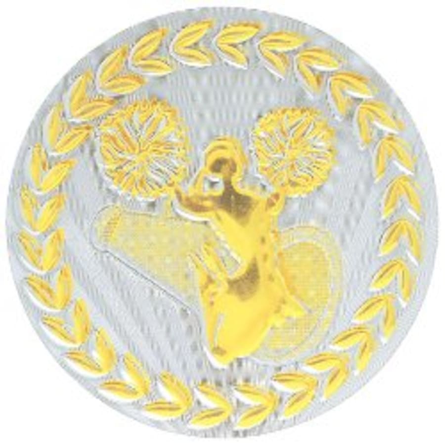 2" Mylar, Epoxy Dome and Activity Trophy Inserts, Coins and Insert Medals (Packs) - 2" Metallic Cheer Mylar