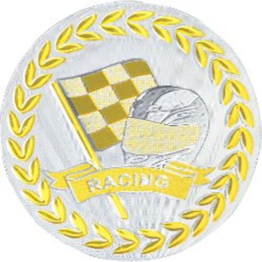 2" Mylar, Epoxy Dome and Activity Trophy Inserts, Coins and Insert Medals (Packs) - 2" Metallic Racing Mylar