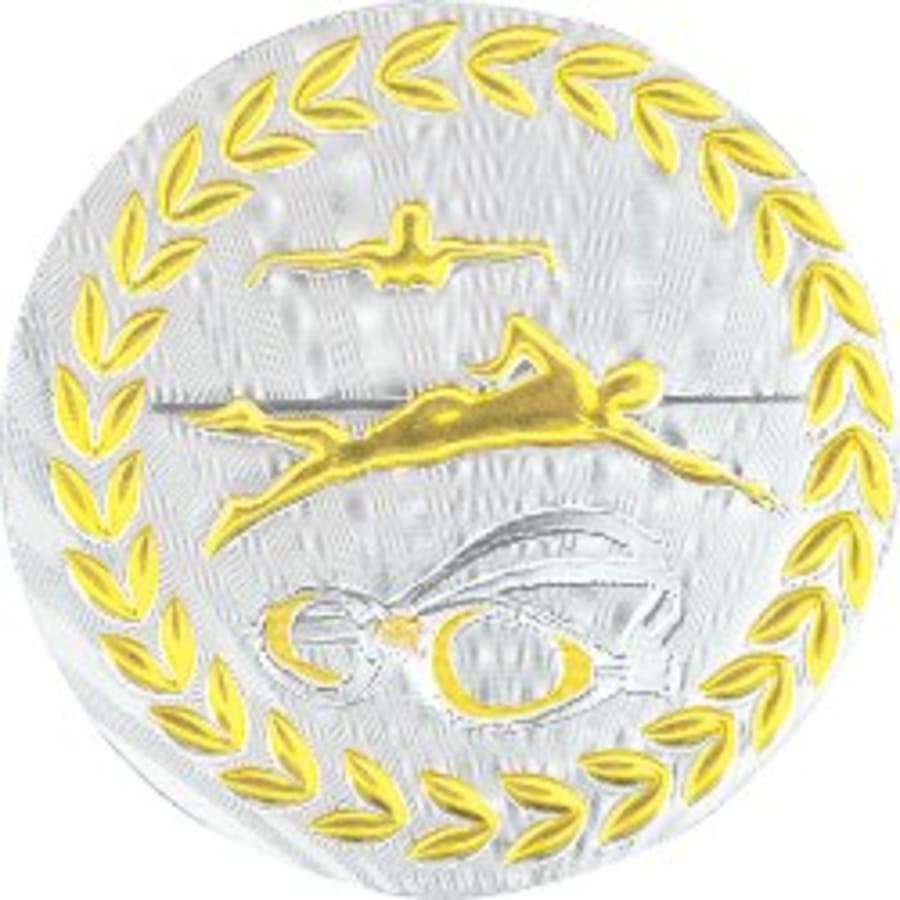 2" Mylar, Epoxy Dome and Activity Trophy Inserts, Coins and Insert Medals (Packs) - 2" Metallic Swimming Mylar