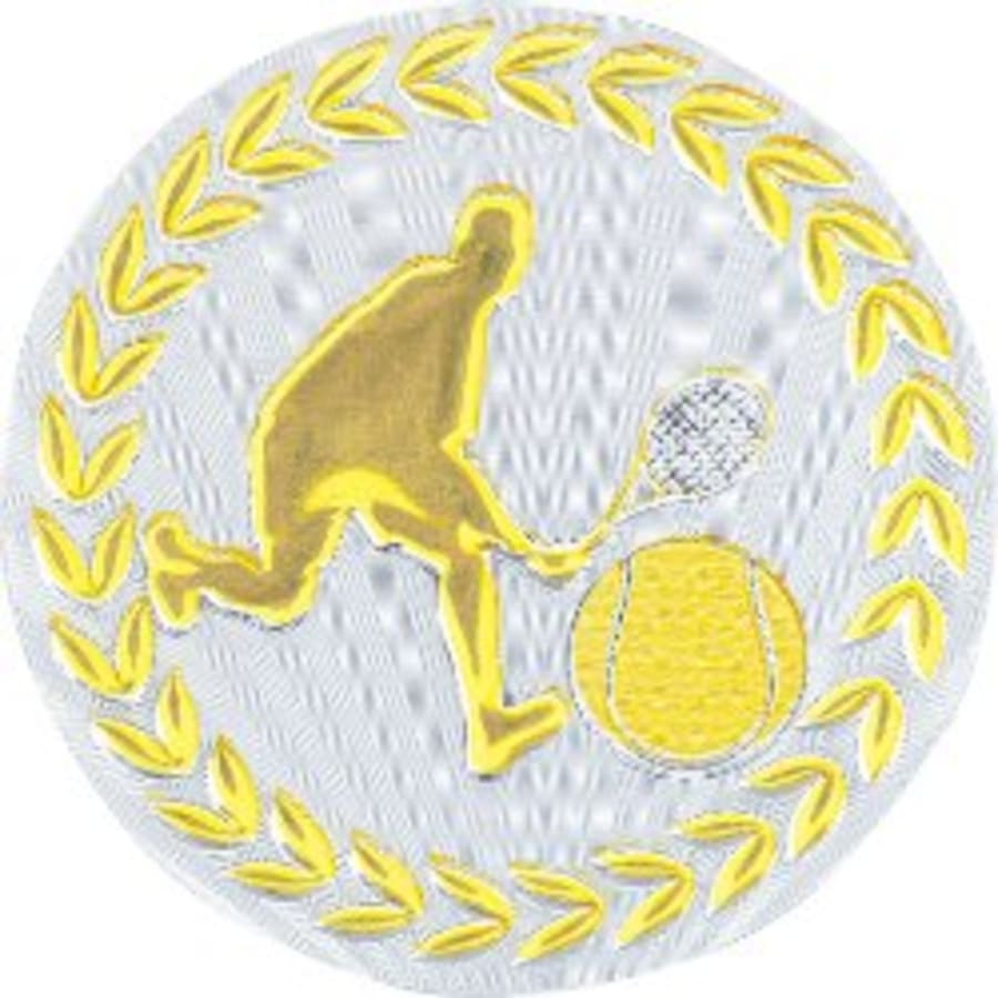 2" Mylar, Epoxy Dome and Activity Trophy Inserts, Coins and Insert Medals (Packs) - 2" Metallic Tennis Mylar
