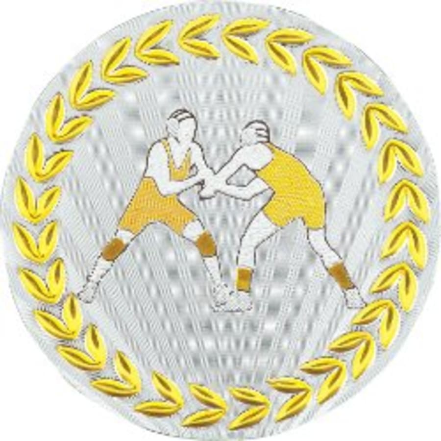 2" Mylar, Epoxy Dome and Activity Trophy Inserts, Coins and Insert Medals (Packs) - 2" Metallic Wrestling Mylar