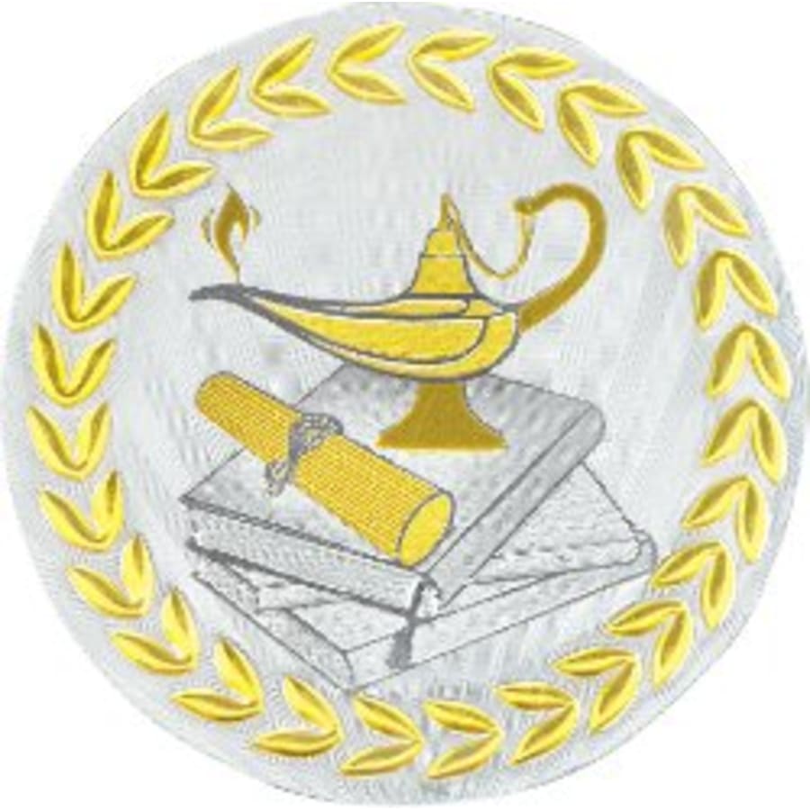 2" Mylar, Epoxy Dome and Activity Trophy Inserts, Coins and Insert Medals (Packs) - 2" Metallic Lamp of Knowledge Mylar