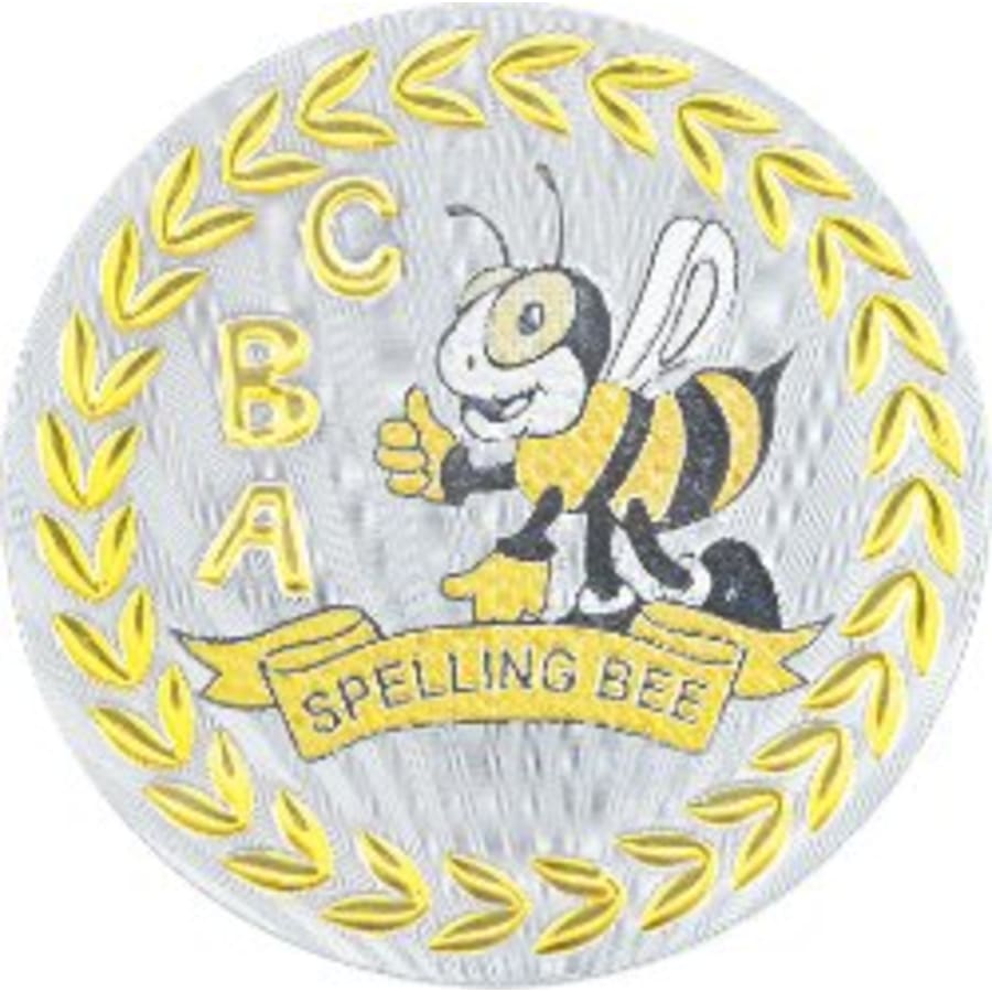 2" Mylar, Epoxy Dome and Activity Trophy Inserts, Coins and Insert Medals (Packs) - 2" Metallic Spelling Bee Mylar