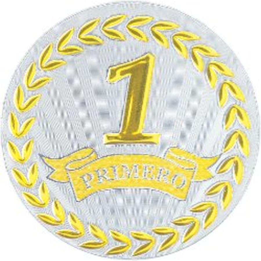 2" Mylar, Epoxy Dome and Activity Trophy Inserts, Coins and Insert Medals (Packs) - 2" Metallic Primero Mylar