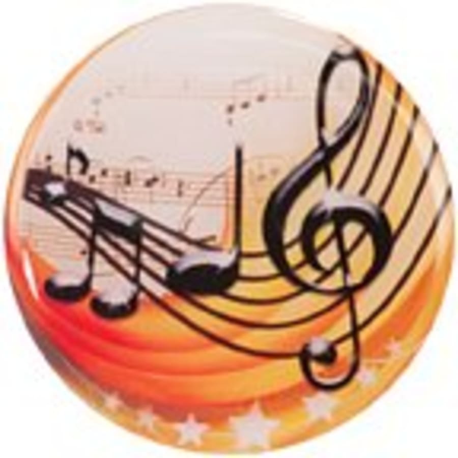 2" Mylar, Epoxy Dome and Activity Trophy Inserts, Coins and Insert Medals (Packs) - 2" Music Epoxy Dome Mylar Insert