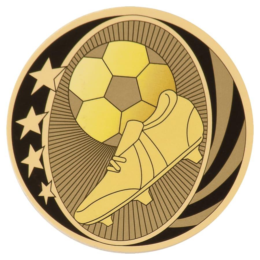2" Mylar, Epoxy Dome and Activity Trophy Inserts, Coins and Insert Medals (Packs) - 2" MidNite Star Soccer Mylar Insert