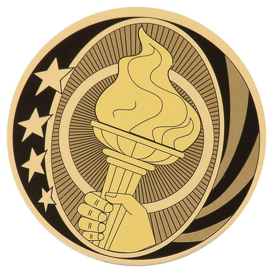 2" Mylar, Epoxy Dome and Activity Trophy Inserts, Coins and Insert Medals (Packs) - 2" MidNite Star Victory Mylar Insert