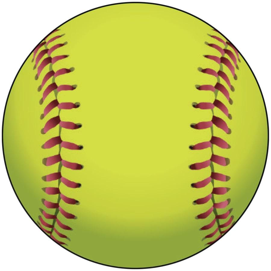 2" Mylar, Epoxy Dome and Activity Trophy Inserts, Coins and Insert Medals (Packs) - 2" Softball Sport Ball Insert