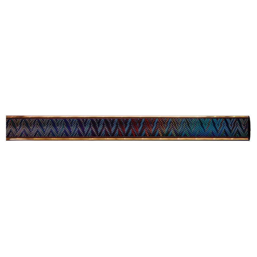45" Round Trophy Column Tubing, 1 3/4" (Cut to Length) - 45" Black/Gold Round Aztec Trophy Column