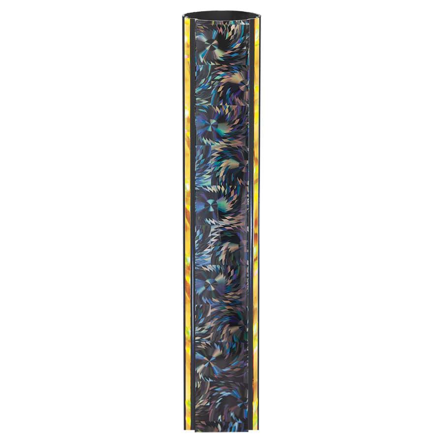 45" Round Trophy Column Tubing, 1 3/4" (Cut to Length) - 45" Black/Gold Round Buzz Saw Trophy Column
