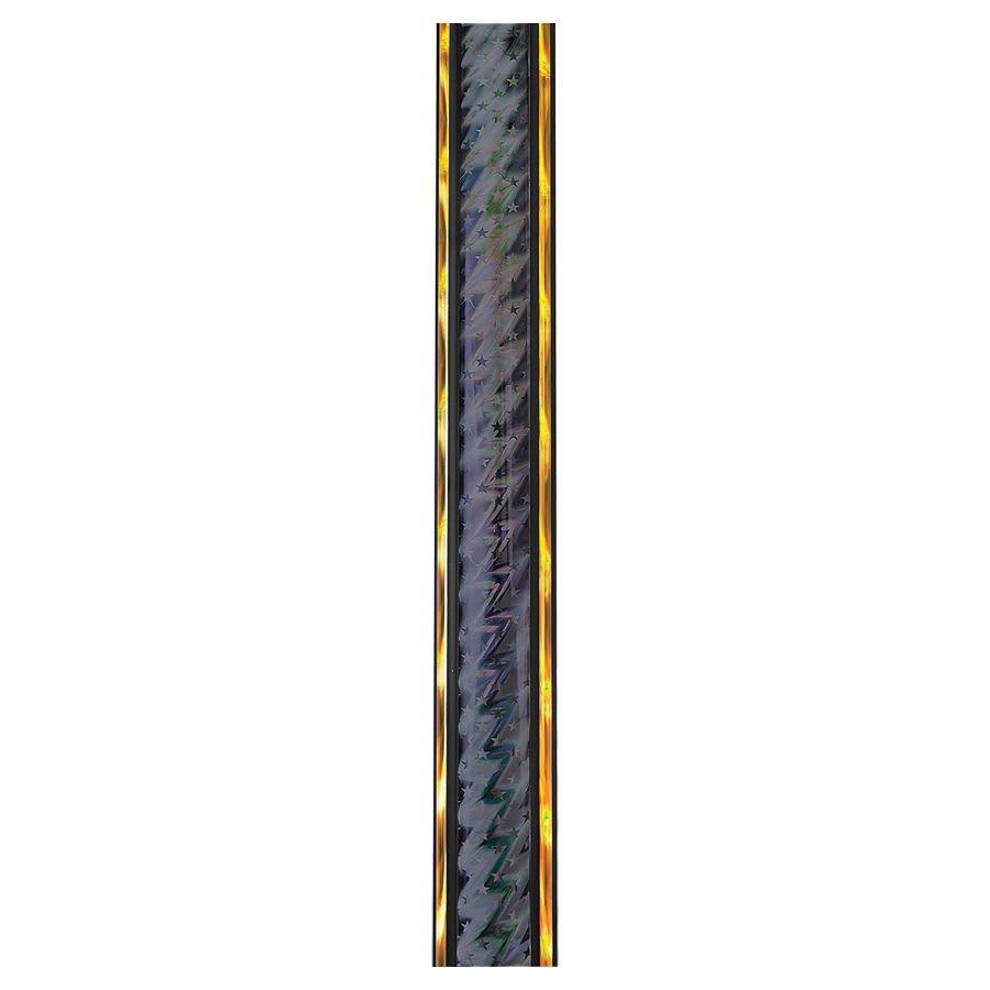 45" Round Trophy Column Tubing, 1 3/4" (Cut to Length) - 45" Black/Gold Round Galaxy Trophy Column